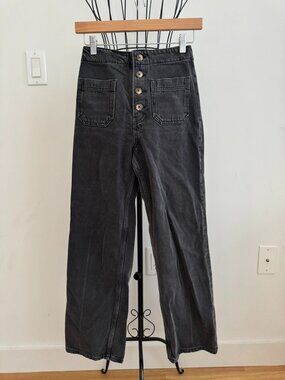 Reformation Eloise Jeans Black Gray Size 23